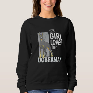 Sudadera Amor de Doberman de Mujeres Doberman Pinscher