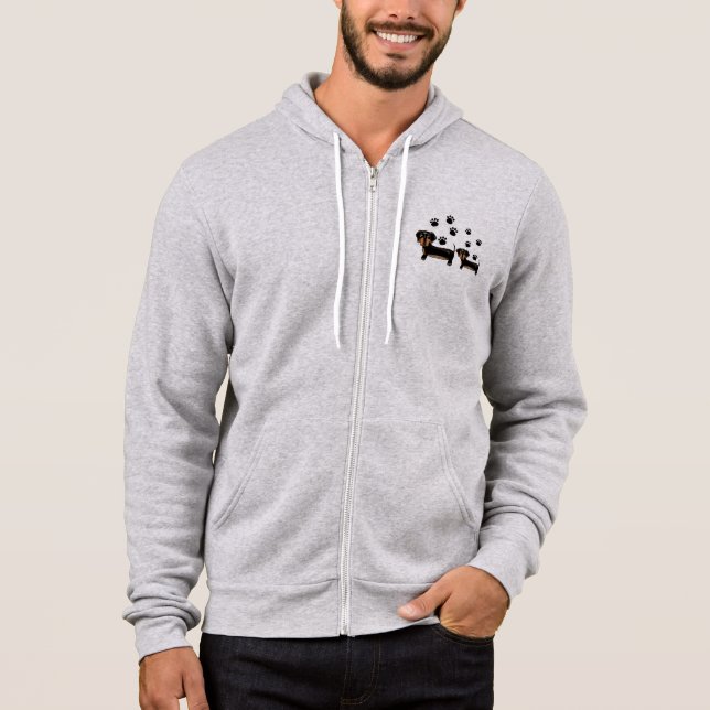 Sudadera Amor de la familia de perro de la pata del (Anverso)