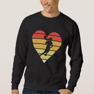 Sudadera Amor de Lacrosse Retro Lax Jugador Corazón Vintage