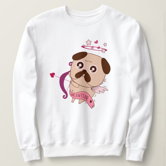 Sudadera Amor de pug (Anverso del diseño)
