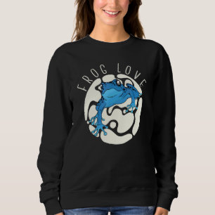 Sudadera Amor de rana cazador de sapos rana cazadora anfibi