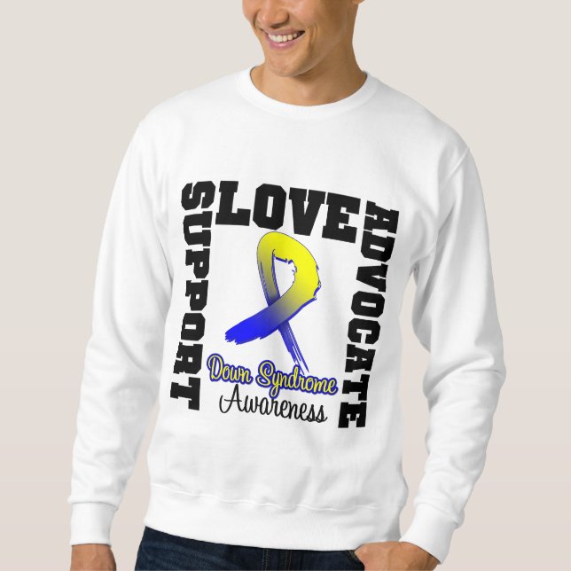 Sudadera Amor del abogado de la ayuda de Síndrome de Down (Anverso)