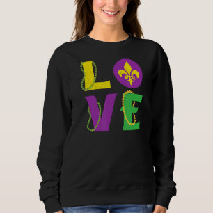 Sudadera Amor del Carnaval de Mardi Gras Nueva Orleans Fest