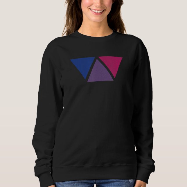 Sudadera Amor E Igualdad Triángulo Del Orgullo Bisexual (Anverso)