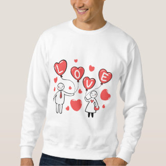 Sudadera "Amor en el aire" con globos cardíacos