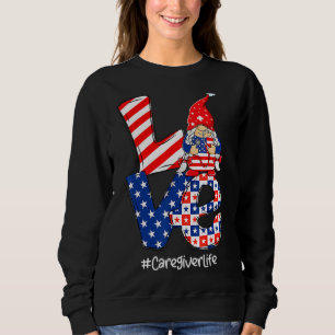 Sudadera Amor Enfermera de la vida Stethoscope Patriótico 4