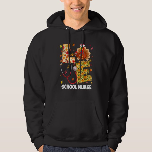 Sudadera Amor Enfermera Escolar Bata Estetoscopio Día de Ac (Anverso)