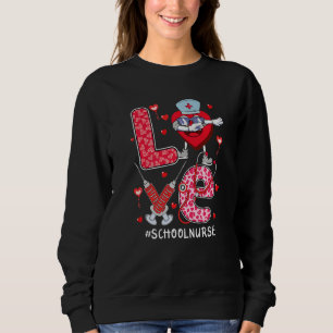 Sudadera amor Enfermera escolar estetoscopio Día de San Val