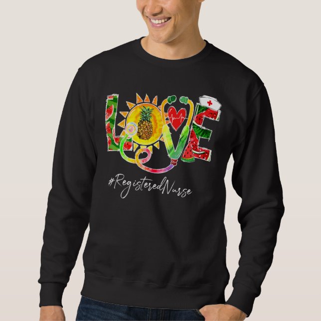 Sudadera Amor Enfermera inscrita Watermelon Pineapple Summe (Anverso)