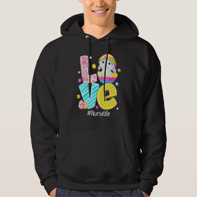 Sudadera Amor Enfermera La Vida Puede Rn O Bunny Ears Diver (Anverso)