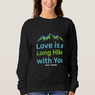 Sudadera Amor es una larga caminata contigo Pareja retro de