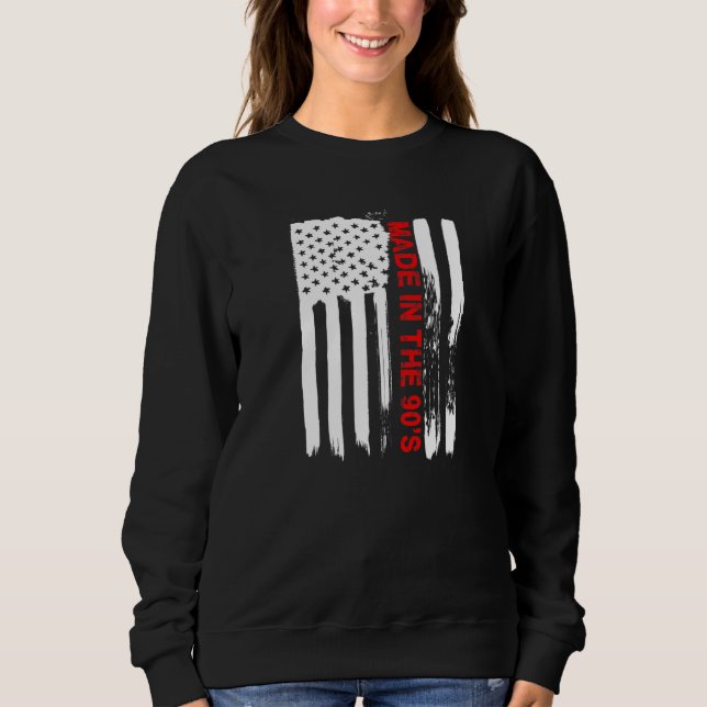 Sudadera Amor Estados Unidos hecho en la divertida bandera  (Anverso)
