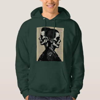 Sudadera Amor Eterno: Hoodie de cráneo de Punk gótico