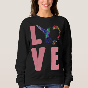 Sudadera Amor Floral Hummingbirds Mirando Hummingbir