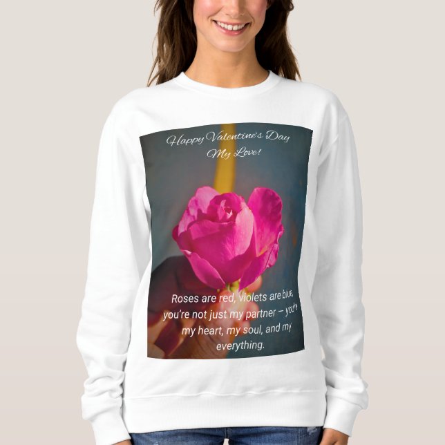 Sudadera Amor floral - San Valentín (Anverso)