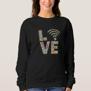 Sudadera Amor Flores Internet Wifi Wi Fi