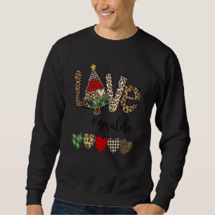 Sudadera Amor Gma Life Heart Christmas Tree Leopard Plaid