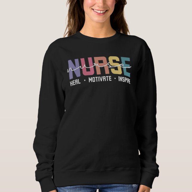 Sudadera Amor Inspire Curar a la enfermera del hogar (Anverso)