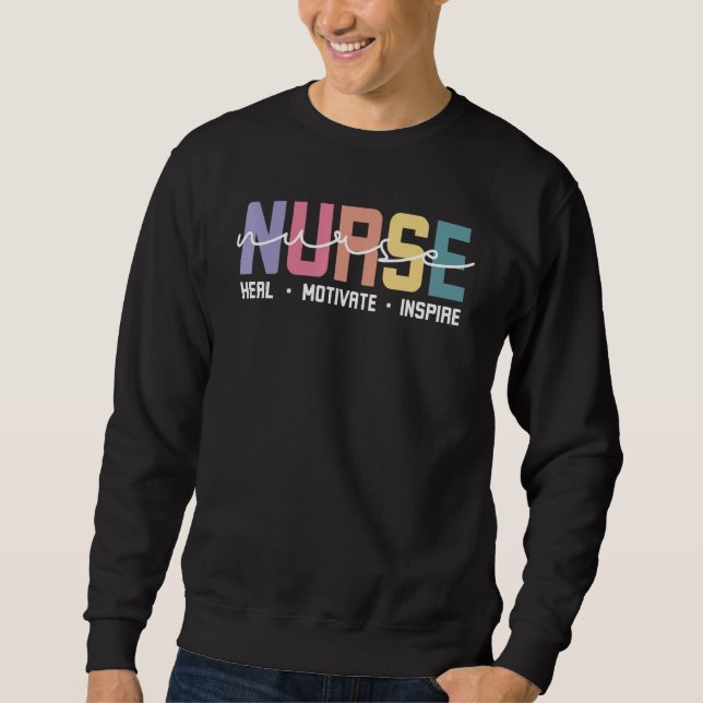 Sudadera Amor Inspire Curar a la enfermera del hogar (Anverso)