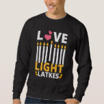 Sudadera Amor Ligero Latas Hanukkah Chanukah Hombres Judíos<br><div class="desc">Love Light Latkes Hanukkah Chanukah Hombres Judíos Mujeres Niños.</div>