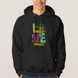 Sudadera Amor lindo Nana Life Flip Flops Hippie Pineapple S