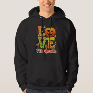 Sudadera Amor Maestra de Séptimo Grado Calabaza Halloween D