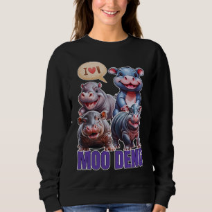Sudadera Amor moo Deng Thai divertido bebé hippo