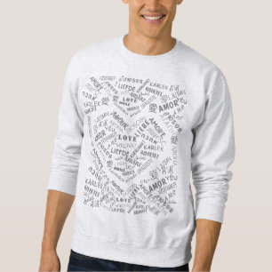 Sudadera AMOR - Multi Language - Personalizable Internacion