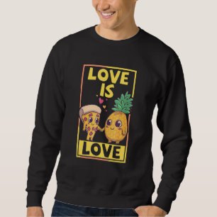 Sudadera Amor Orgullo Cuito Piña Pizza Amor Vegan