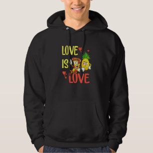 Sudadera Amor Orgullo Cute Piña Y Pizza Es Amor