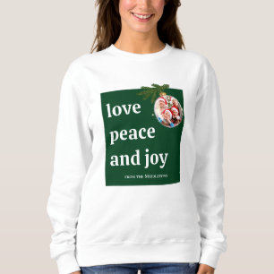 Sudadera Amor Paz Alegría Foto Mujeres Bosque Verde Navidad