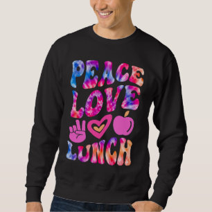 Sudadera AMOR PAZ ALMUERZO Señora Retro Cafetería Groovy 10