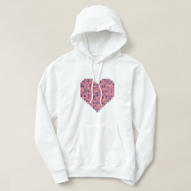 Sudadera Amor Pixelado (Diseño del anverso)