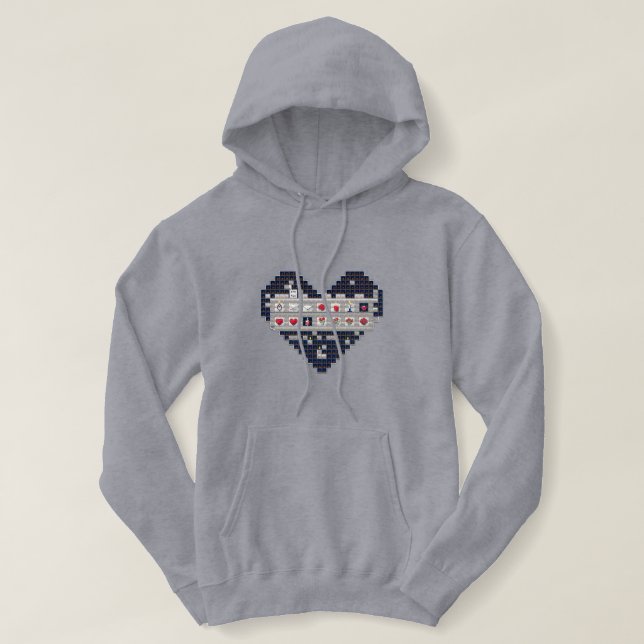 Sudadera Amor Pixelado (Diseño del anverso)