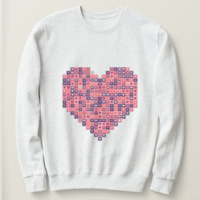 Sudadera Amor Pixelado (Anverso del diseño)