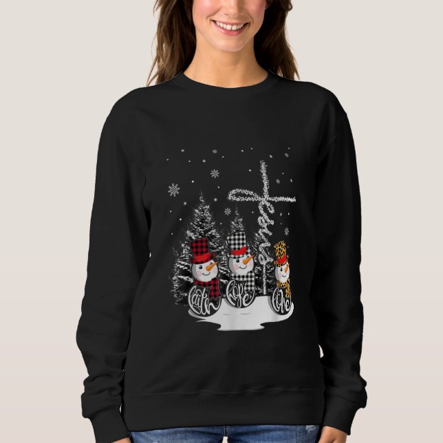 Sudadera Amor por Dios | Jesús Faith Hope Love Snowman (Anverso)