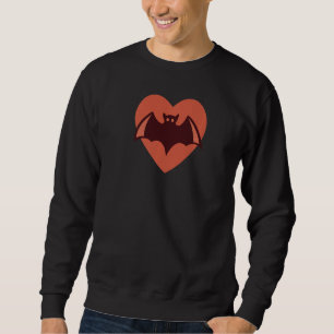 Sudadera Amor por el murciélago en forma de corazón
