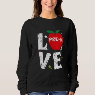 Sudadera Amor Pre K Manzana Regreso a Clases Profesor Estu