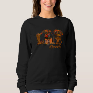 Sudadera Amor Profesor Vida Pavo Calabaza Otoño Árbol Hombr