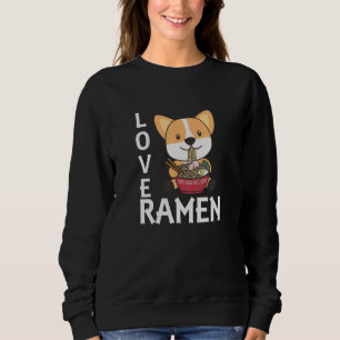 Sudadera Amor Ramen Cute Corgi Kawaii Perros fideos