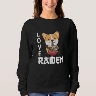 Sudadera Amor Ramen Cute Corgi Kawaii Perros fideos