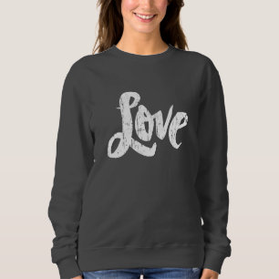 Sudadera Amor retro Lettering Pink Valentine angustiado