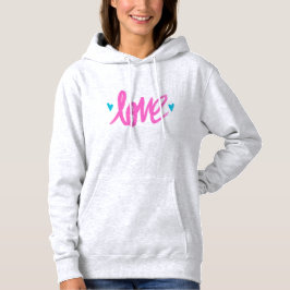 Sudadera Amor rosa con corazones Verde azulados