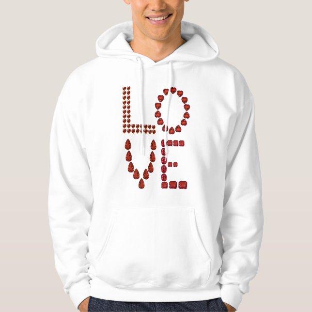 Sudadera Amor - Ruby Gemstone Lettering (Anverso)