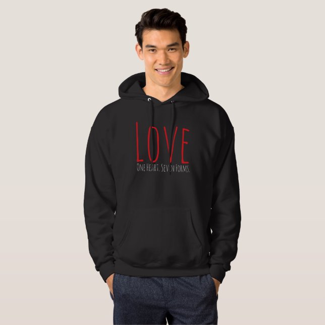 Sudadera Amor - Un Corazón. Siete Formas Camiseta (Anverso completo)