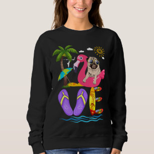 Sudadera Amor Verano Pug Flip Flops Flamingo Dog Pet Lover