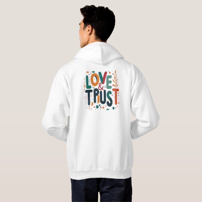 Sudadera Amor verde de los hombres (Reverso completo)