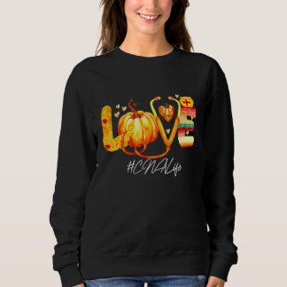 Sudadera Amor Vida CNA Calabaza Otoño Acción de Gracias Enf