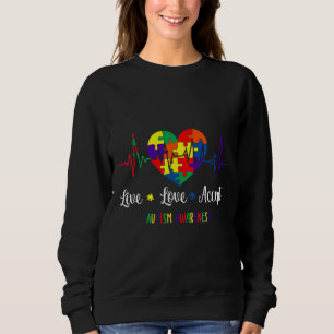 Sudadera Amor Vivo Acepta Autismo Concienciación Amor Autis