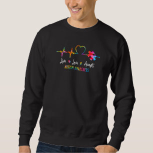 Sudadera Amor Vivo Acepte El Autismo De Los Tiempos Concien